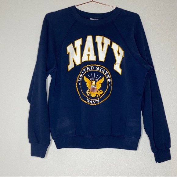 Retro Navy Sweater - Picture 1 of 6